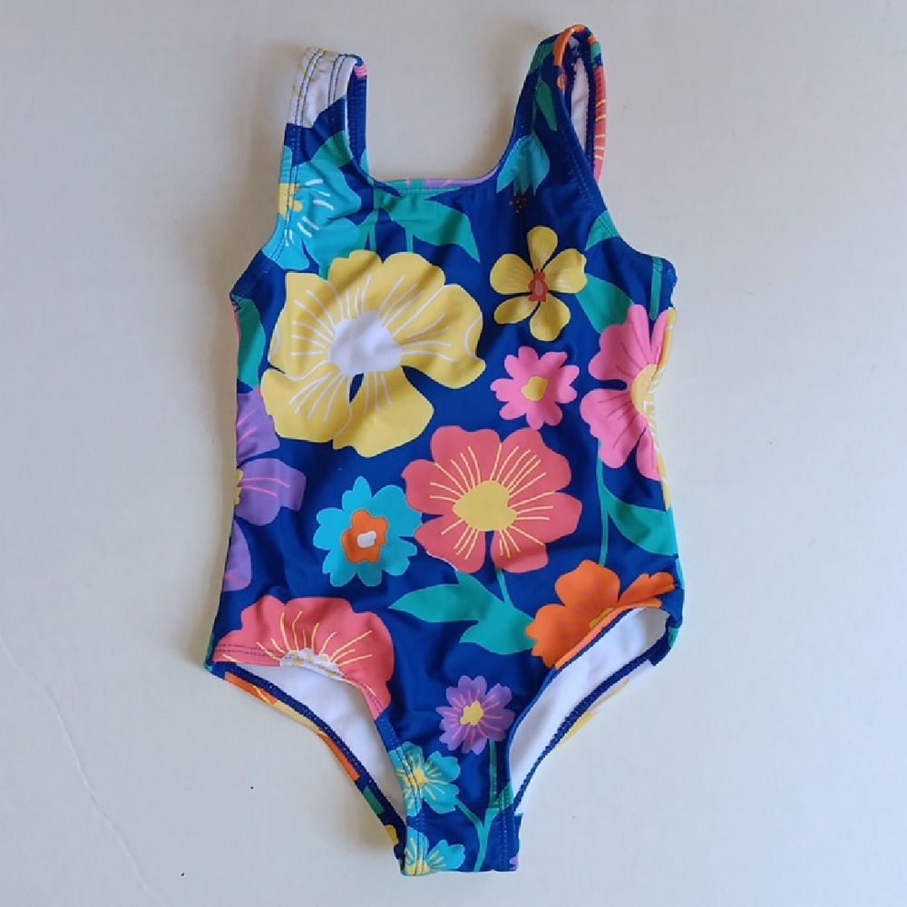 VIBRANT FLORAL GIRLS ONE PIECE SWIMSUIT